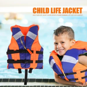 Children Life Jacket with Whistle – Adjustable Swimming Float Vest for Water Sports 3
